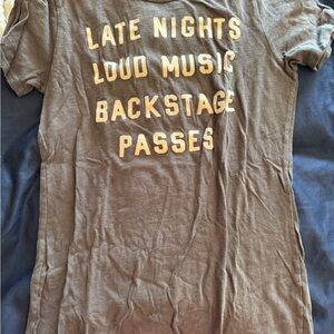 Brown Graphic T-Shirt with Yellow Text
